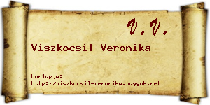 Viszkocsil Veronika névjegykártya